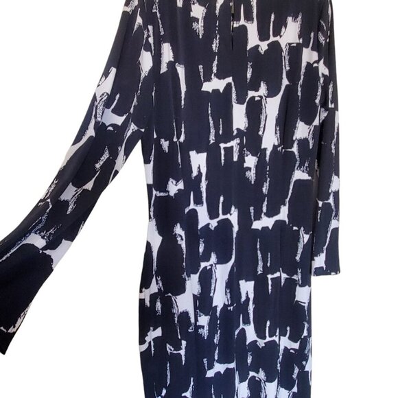 New York & Co. Silky Feel Black White XL Dress - Picture 6 of 13